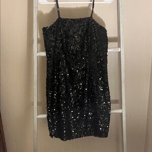 Glamorous Black Sequin Dress